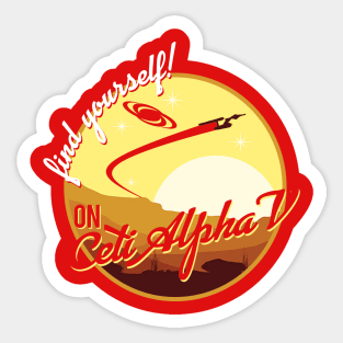 Ceti Alpha V Tourism Sticker